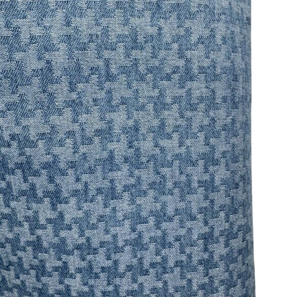 Vintage Ignite Basics Denim Button Up Shirt S Blue Houndstooth Western Rodeo - Picture 6 of 11